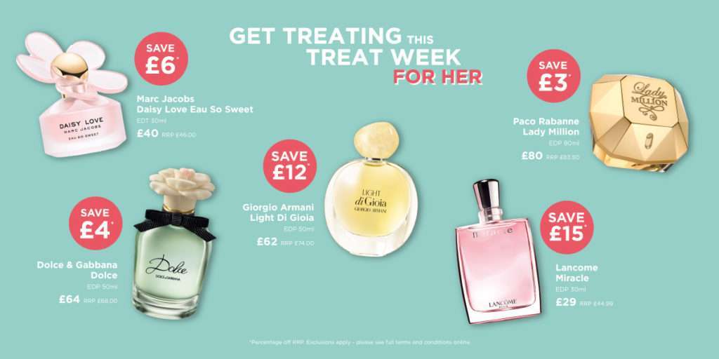 Save up to 70%* off fragrance at The Fragrance Shop during Treat Week