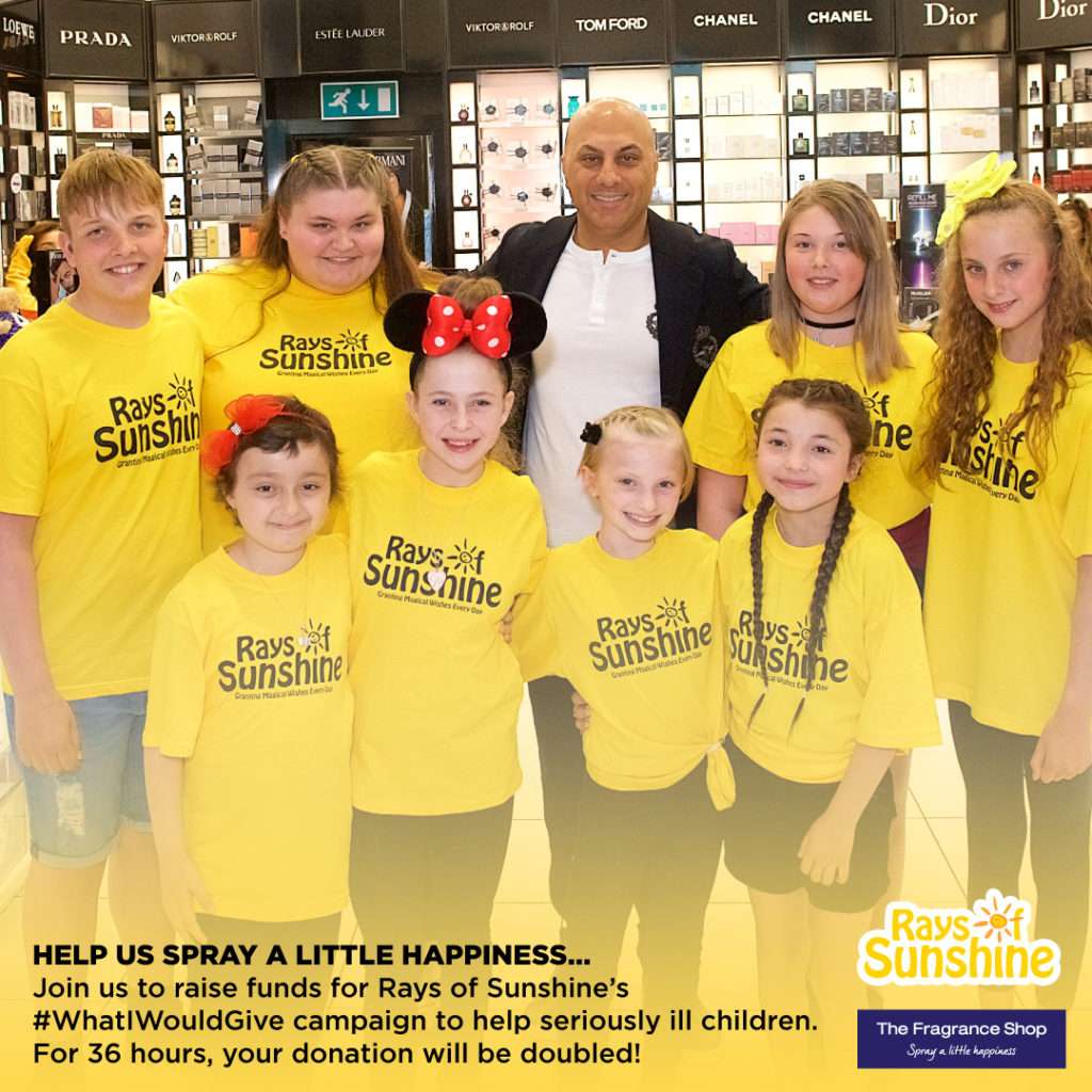 The Fragrance Shop is supporting Rays of Sunshine's What I Would Give fundraiser