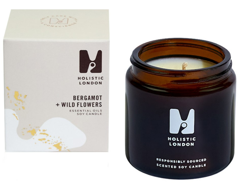 Holistic London Bergamot And Wild Flowers Small Candle 